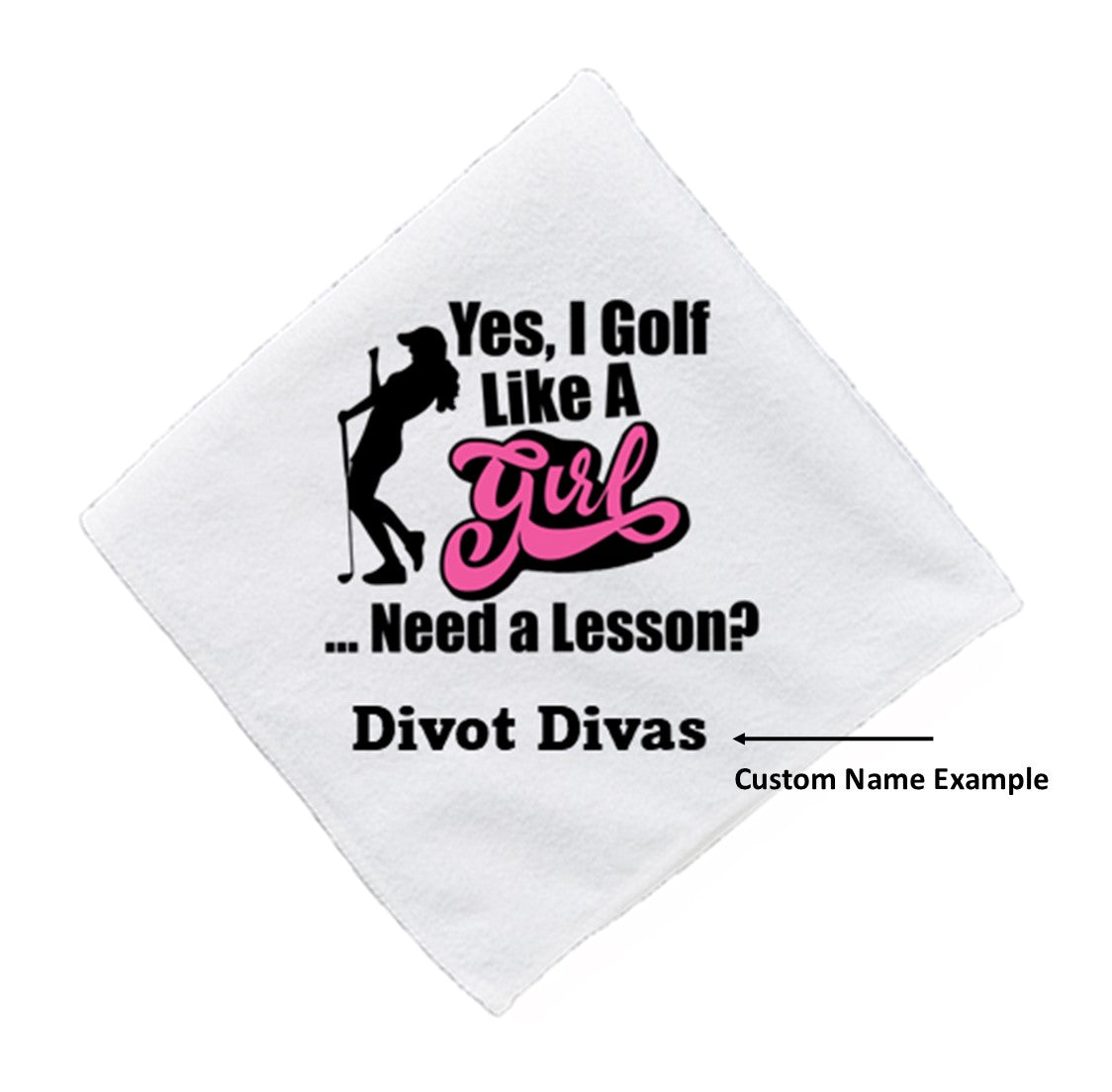 Fun Golf Towel for Women - Yes I Golf Like a Girl