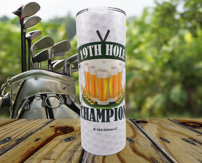 19TH Hole Champion Golf Ball Tumbler