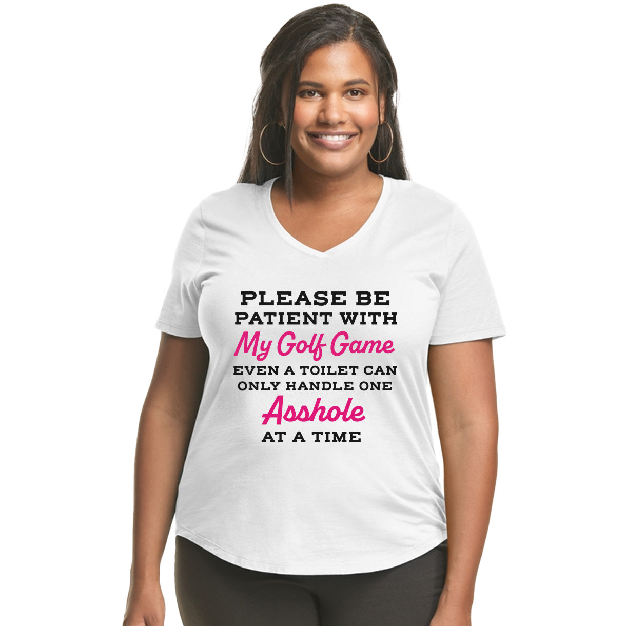 Be Patient with my Golf Game - Ladies Golf Shirt