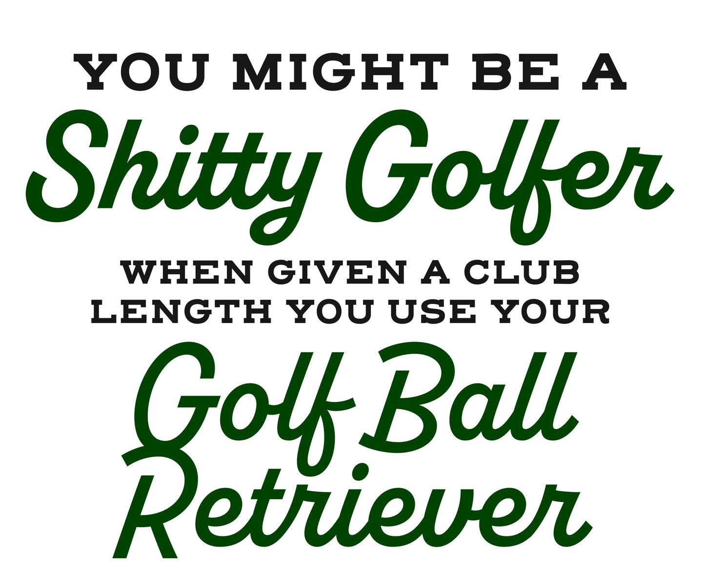 Golf Themed Can Coolers - Funny Beverage Holders - Bottle Cooler - Club Length