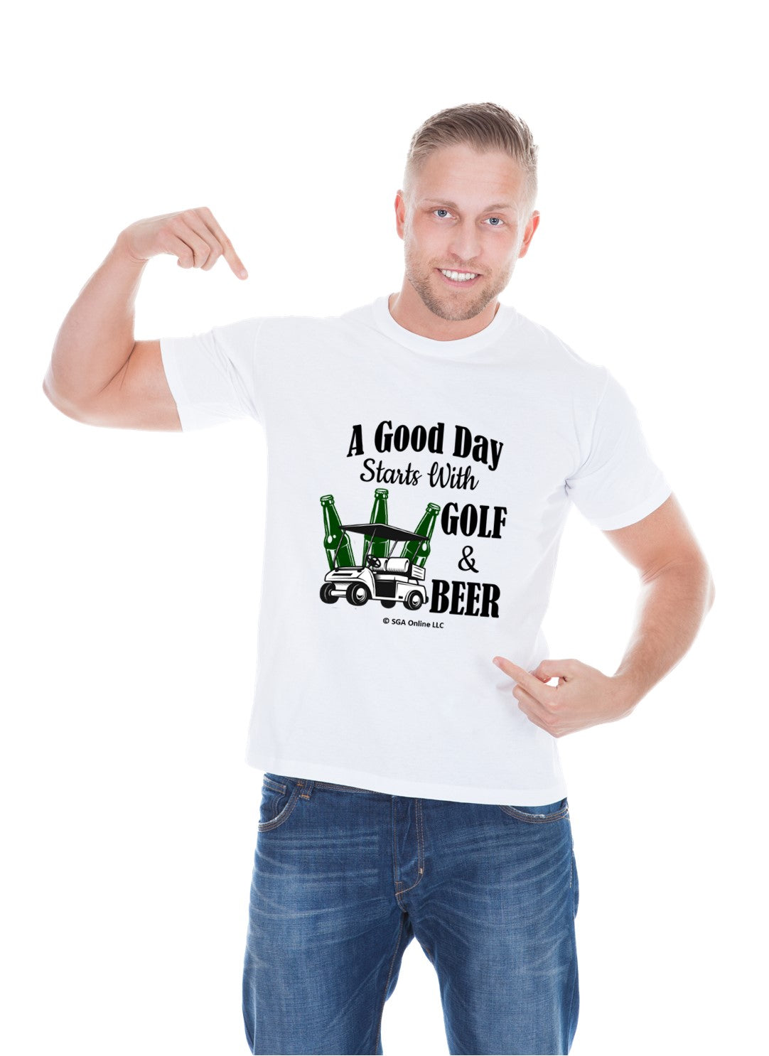 Golf and Beer  - Men's Golf T-Shirt