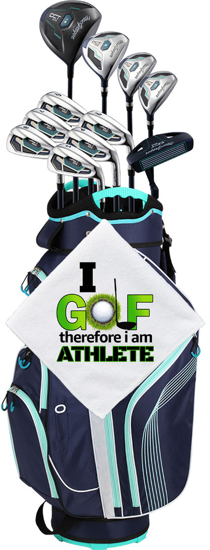 I Golf Therefore I am Athlete - Funny golf towels