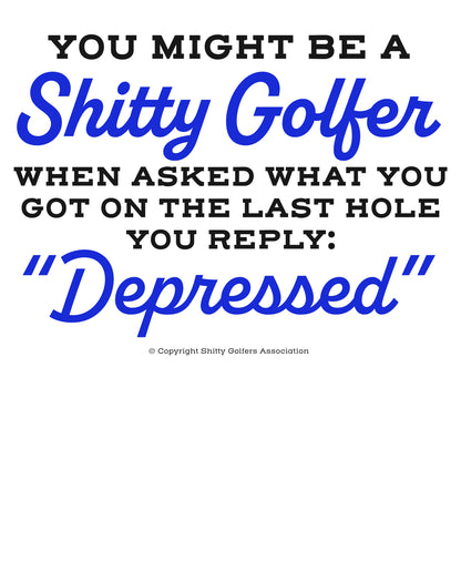 Last Round Depressed - Funny Golf Can Sleeve - Beer Koozies