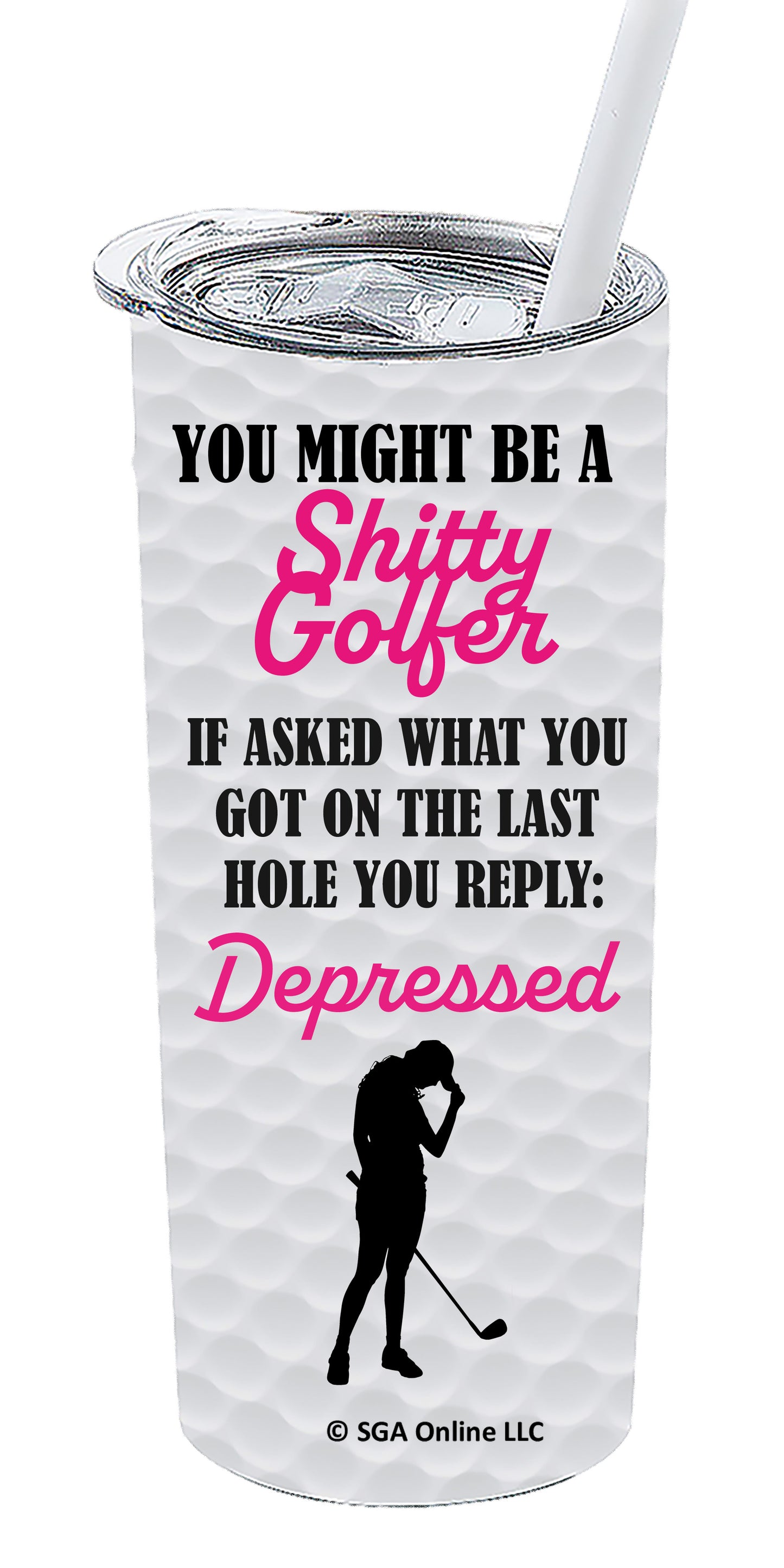 Last Round Depressed - Golf Ball Tumblers