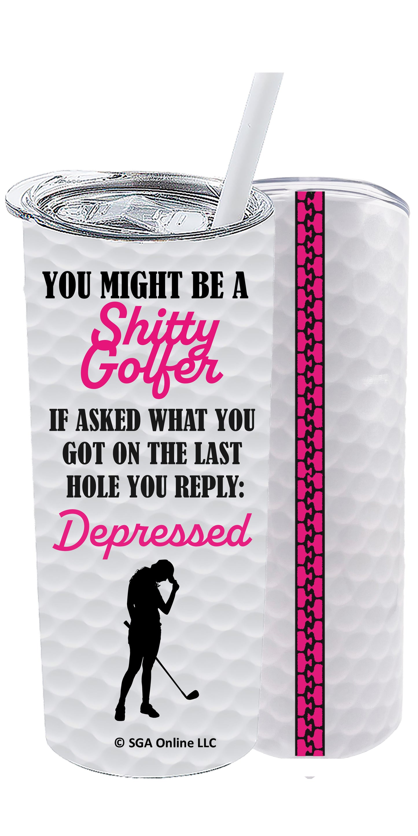 Last Round Depressed - Golf Ball Tumblers