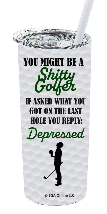 Last Round Depressed - Golf Ball Tumblers