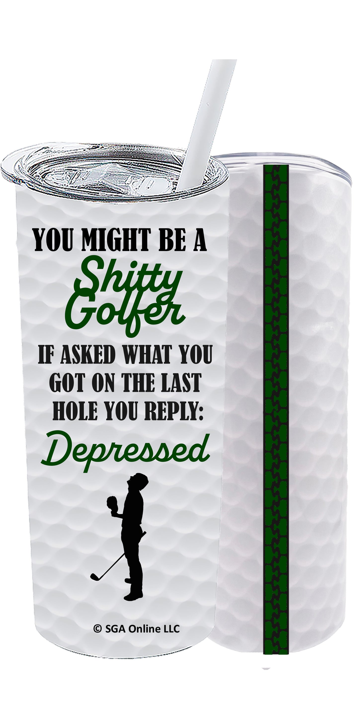 Last Round Depressed - Golf Ball Tumblers