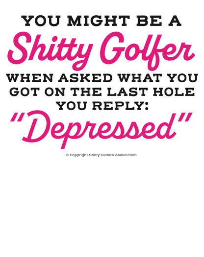 Last Round Depressed - Funny Golf Can Sleeve - Beer Koozies