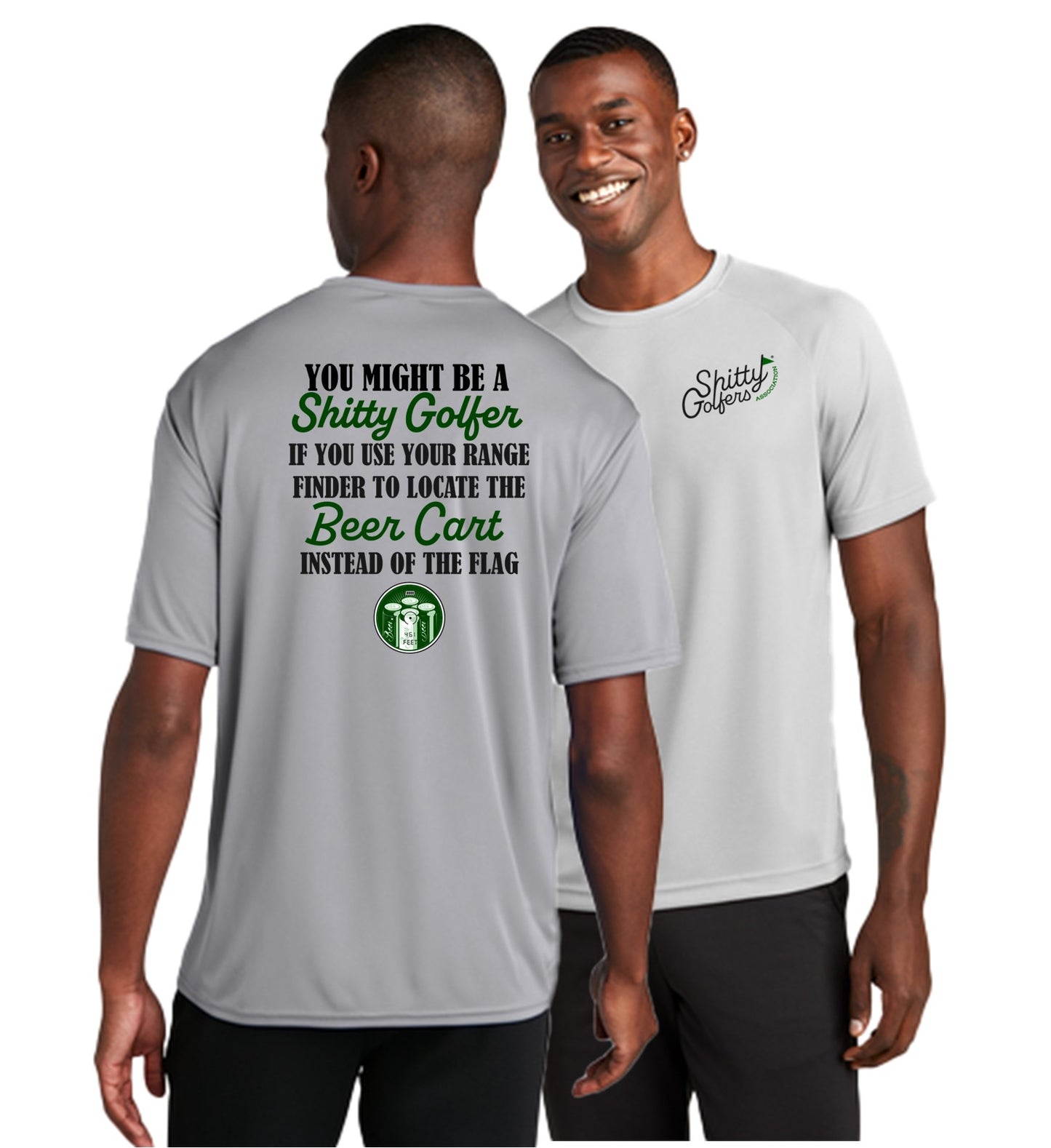 Beer Cart - Range Finder Funny Golf Shirts for Men