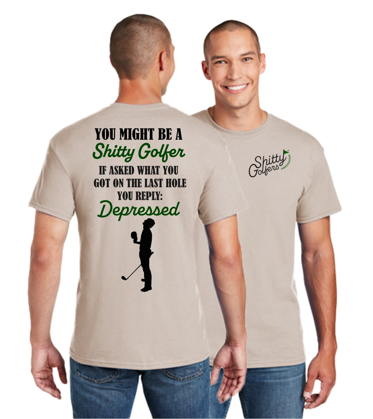 Last Round Depressed - Mens Novelty Golf Shirt