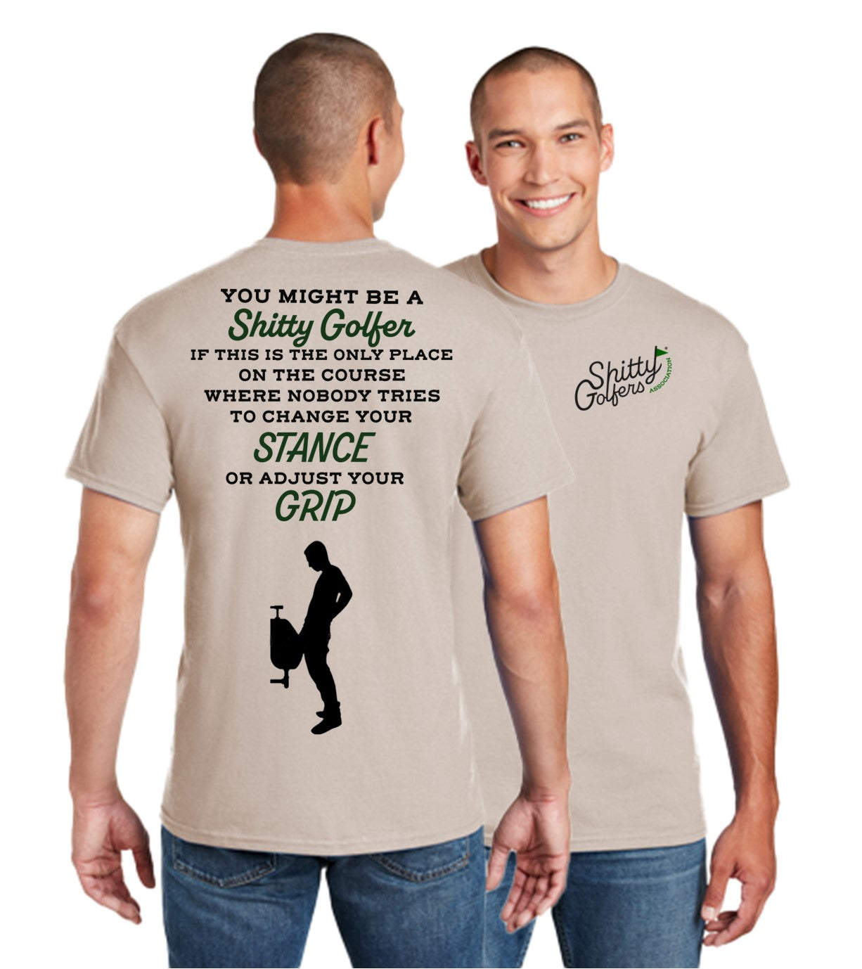 Funny Golf Shirts for Men - Humorous Golf Quotes - Funny T Shirts for Golfing - Stance/Grip