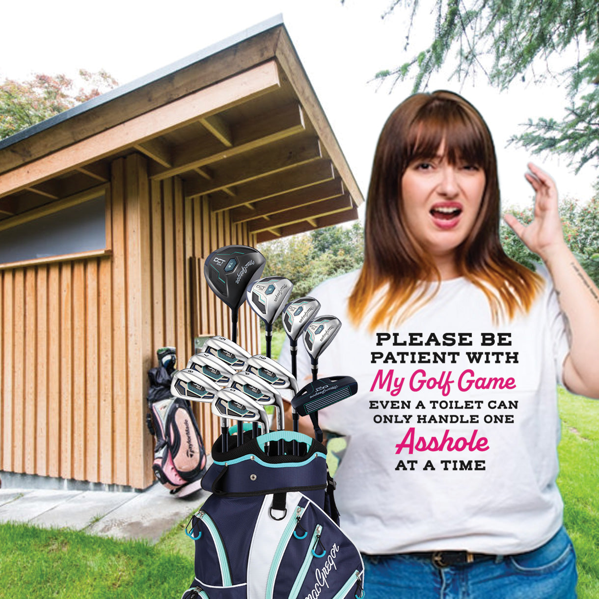 Be Patient with my Golf Game - Ladies Golf Shirt