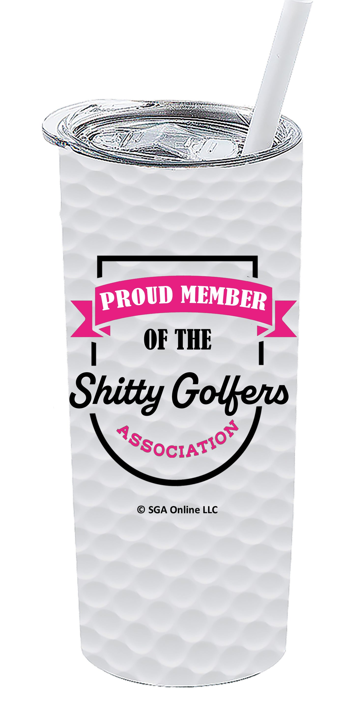 Proud Member of the Shitty Golfer Association Golf Ball Tumbler - Stainless Steel Tumblers - Travel Mugs