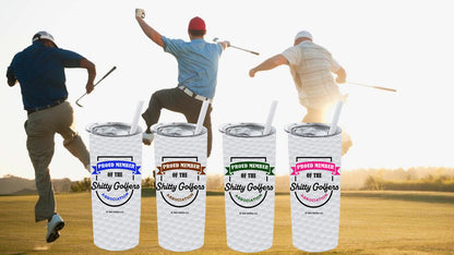 Proud Member of the Shitty Golfer Association Golf Ball Tumbler - Stainless Steel Tumblers - Travel Mugs