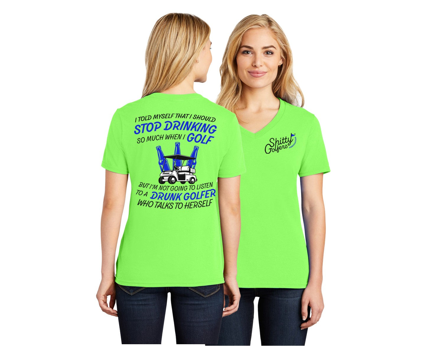 Drunk Golfer - Ladies Golf T-Shirt with SGA Logo