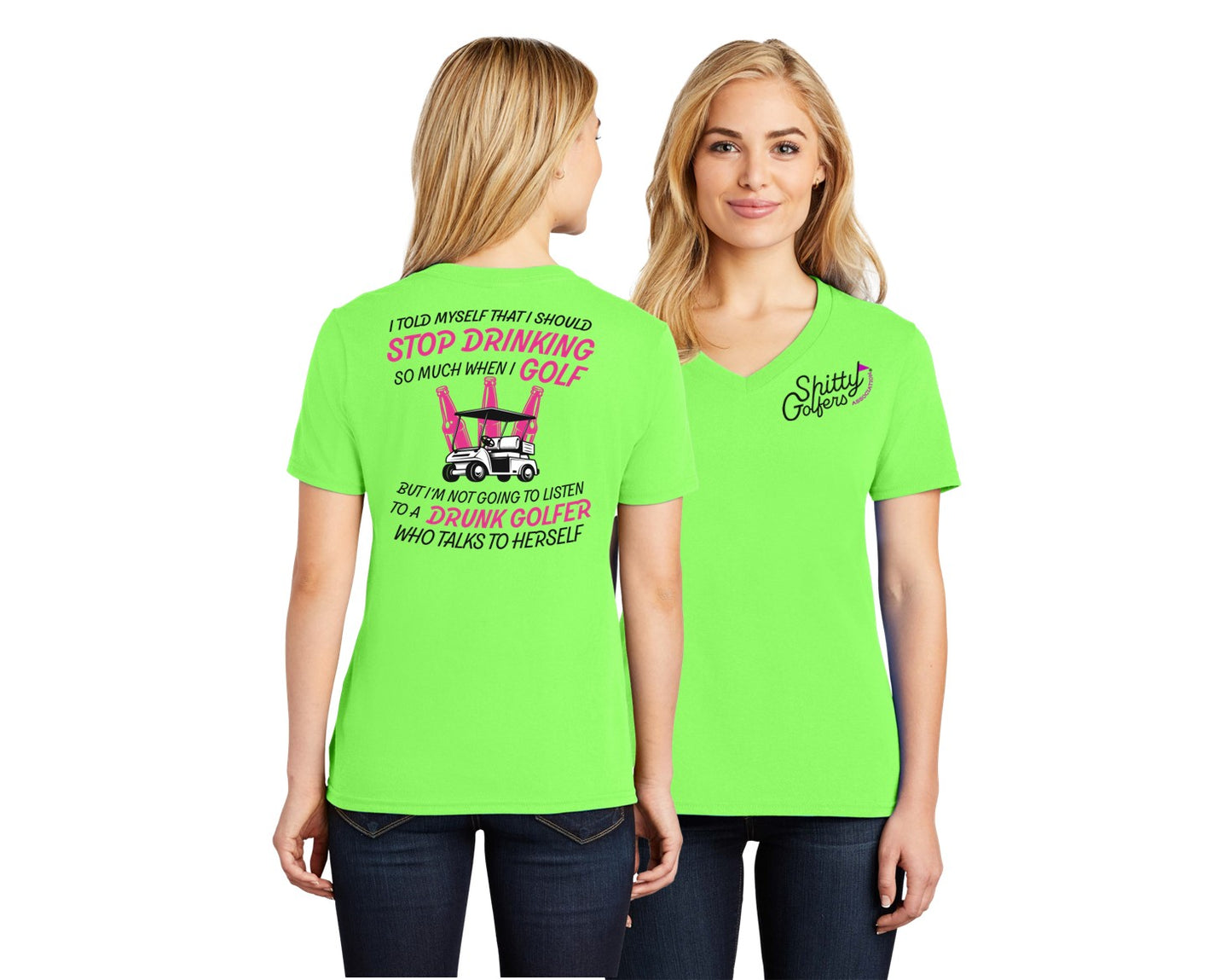 Drunk Golfer - Ladies Golf T-Shirt with SGA Logo