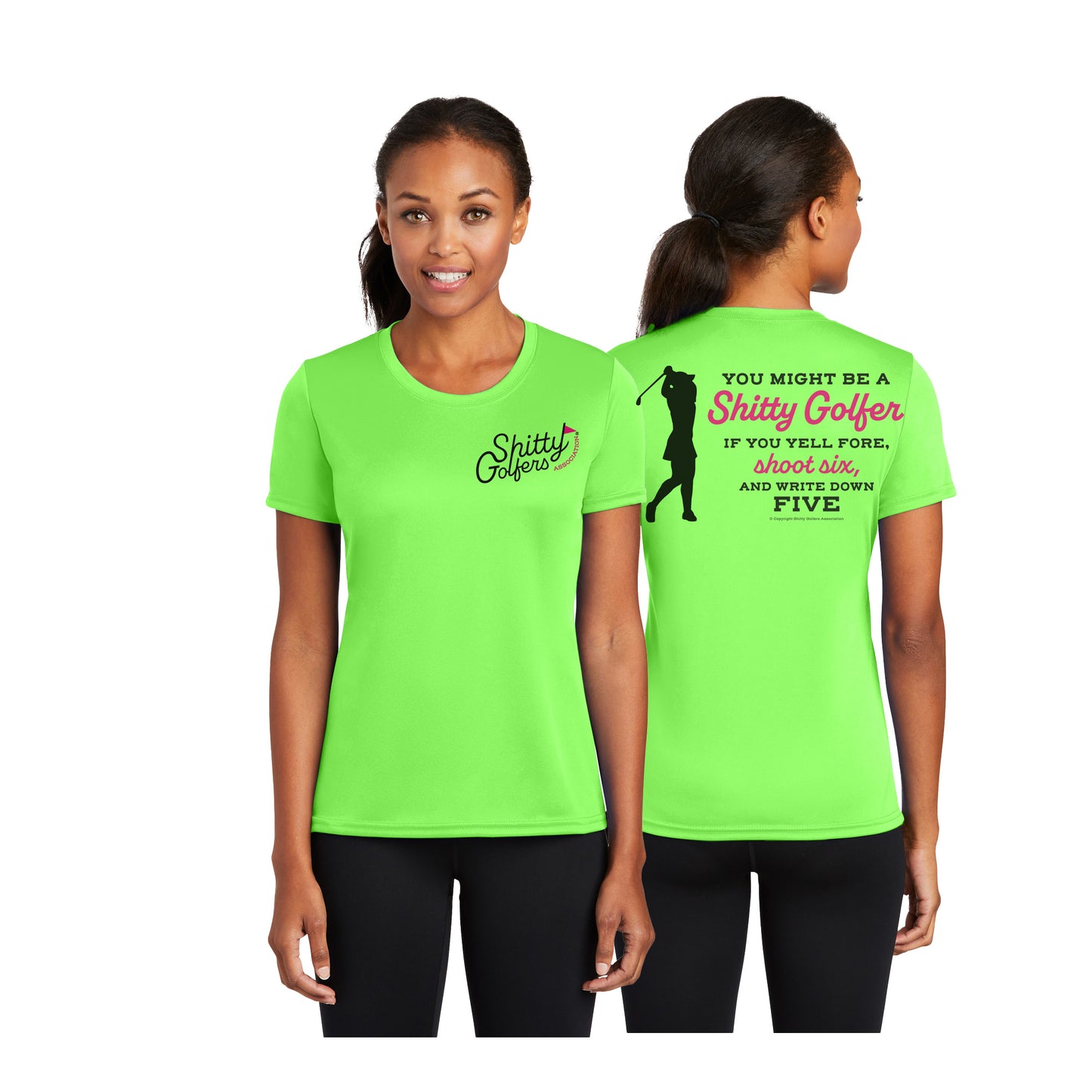 Funny Ladies Golf Shirts - Yell Fore - Golfing TShirts for Women