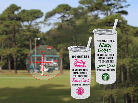 Beer Cart - Range Finder - Funny Golf Tumblers