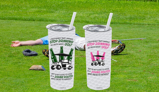 Drunk Golfer - Golf Ball Tumblers