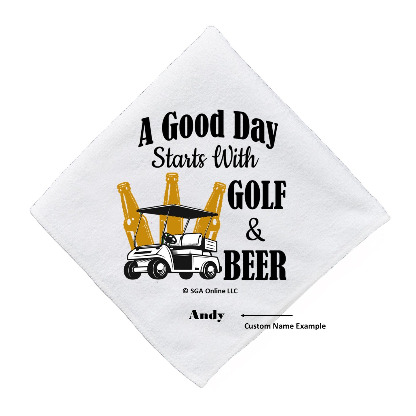 Good Day Starts with Golf and Beer - Fun Golf Towels