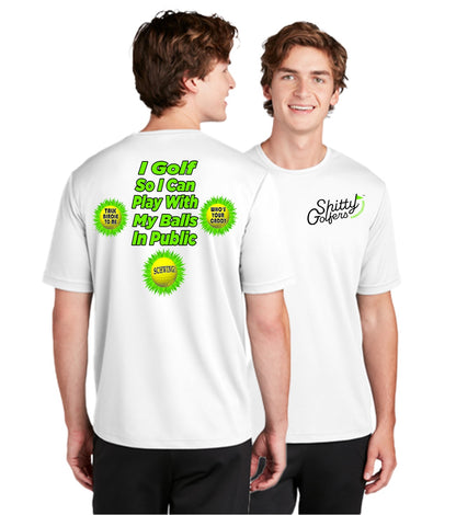 Funny Golf Shirt for Men - Play With Balls In Public