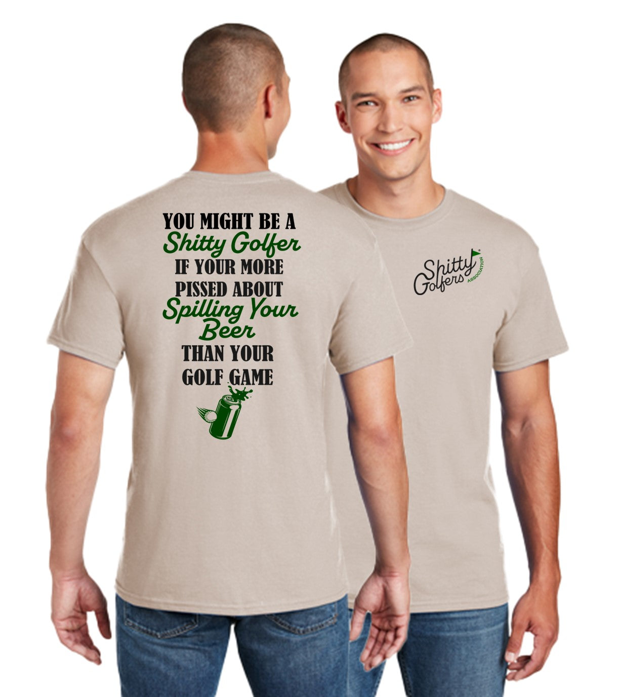 Spilling Beer - Golf T-shirt for Men