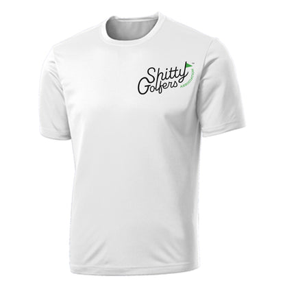 Men's Golf T-Shirts | Active Golf Tops | Men's Sport T-Shirts | Logo | White