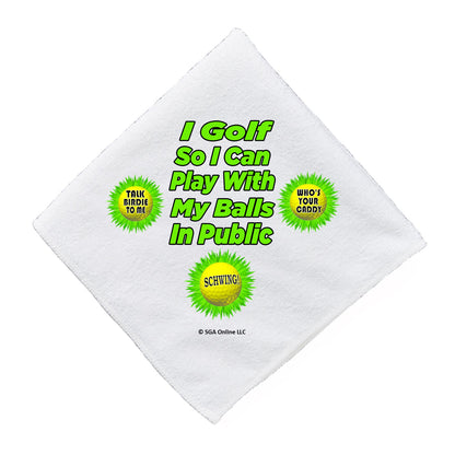 Funny Golf Towel - Shitty Golfers Association - Play with Balls