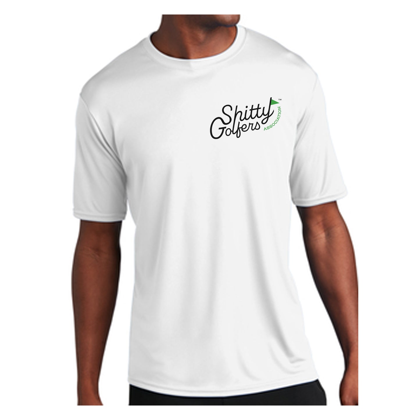 Men's Golf T-Shirts | Active Golf Tops | Men's Sport T-Shirts | Logo | White