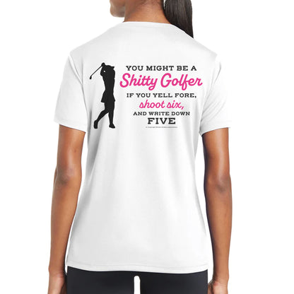 Funny Ladies Golf Shirts - Yell Fore - Golfing TShirts for Women