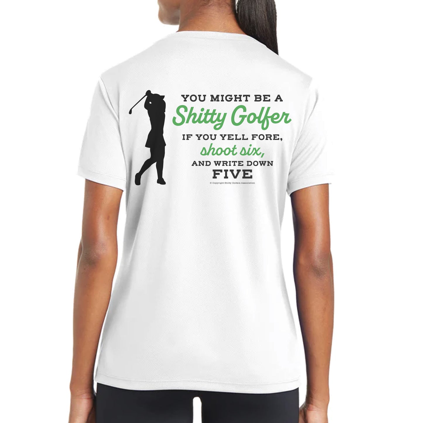 Funny Ladies Golf Shirts - Yell Fore - Golfing TShirts for Women